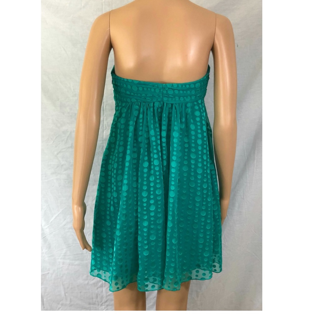 Express Dress Sz 4 Green Strapless Empire Waist - Picture 2 of 8